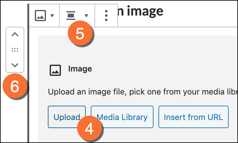 Steps to add your image to the image block